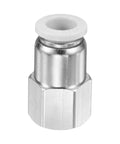 Push To Connect Fittings Five Sixteenth Inch Tube Diameter By One Quarter Inch NPT Thread Female Straight Quick Connect Pneumatic Fitting