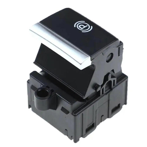 Electric Parking Brake Actuator And Auto Hold Switch Direct Fit Replacement For Honda Civic 2016 2021 side view with black housing and silver button