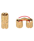 10 Pack Invisible Brass Barrel Hinges Hidden Concealed Furniture Hardware with 180 Degree Opening for DIY Jewelry Box