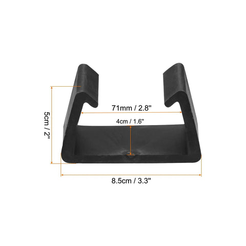 Four Pack Patio Furniture Clips For Outdoor Lounge Sets 71mm Diameter Rattan Sofa Clamps And Wicker Fasteners Durable Black Plastic