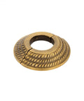 Aluminum Escutcheon Plate 3.13 Inch Outer Diameter Radiator Flange With Lacquered Antique Gold Finish, showing split design and rope style