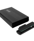 Rock Solid 3 5 Inch Hard Drive Enclosure Sata To Usb 3 0 Docking Station with aluminum case and removable base, ideal for storage upgrades.