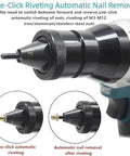 Kickass Cordless Rivet Nut Gun Kit Featuring A Brushless Motor And Dual 26V Batteries For Reliable M3 To M12 Fastening On Any Sheet Metal Job Today with automatic nail removal feature.