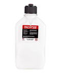 5.5 Gallon Motorsport Liquid Container Jug With Contoured Handle Multipurpose Cap And Rubber Gaskets White Ideal For Auto Fluids