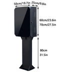 EV Charger Station Box Weatherproof Electric Vehicle Wall Protector With Combo Lock Anti Theft galvanized steel black casing dimensions