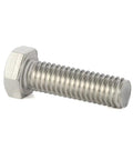 Hex Head Bolt With Fully Threaded Shaft Half Inch Diameter 13 Threads Per Inch Two Inches Long Stainless Steel 304 Plain Finish Pack Of Eight For Home Office And Machinery Projects