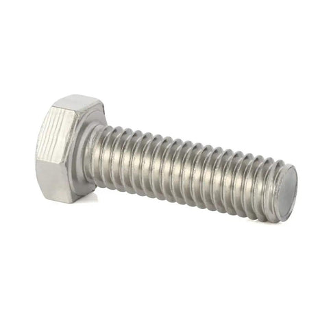 Hex Head Bolt With Fully Threaded Shaft Half Inch Diameter 13 Threads Per Inch Two Inches Long Stainless Steel 304 Plain Finish Pack Of Eight For Home Office And Machinery Projects