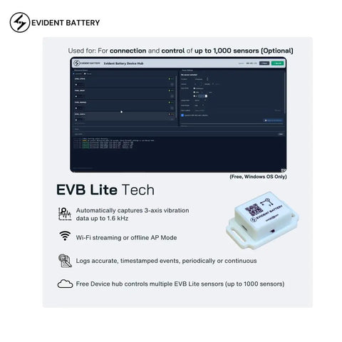 WiFi Vibration Sensor With Three Axis Accelerometer Up To 1.6 KHz For Makers And Hobbyists Online Streaming Or AP Mode Local Access Includes Free Device Hub Software Ideal For DIY Motion Monitoring.