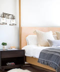 2 Light Vanity Light Fixtures In Modern Brushed Nickel Finish For Bathroom Over Mirror Industrial Sconces Wall Lighting