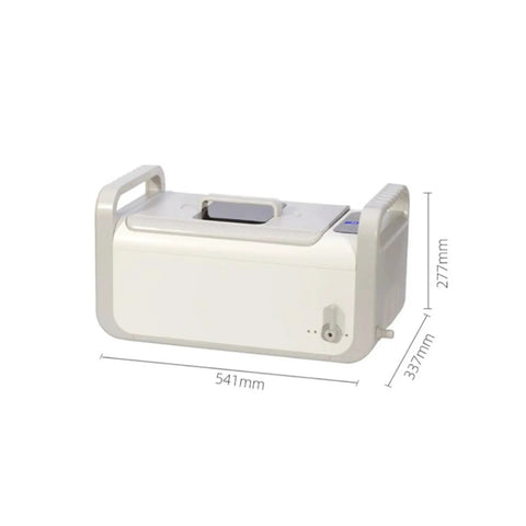 Kick The Dust Off Your Favorite Vinyl Pressings With This Badass 6.5L Ultrasonic Record Washer side view with dimensions shown.