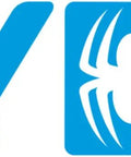 Spyder logo in blue with a stylized spider icon