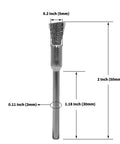 Heavy Duty Steel Wire Brush Bits For Rotary Drills Built Like A Tank To Strip Rust And Paint Quick Release Heads, 2 Inch long.