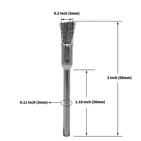 Heavy Duty Steel Wire Brush Bits For Rotary Drills Built Like A Tank To Strip Rust And Paint Quick Release Heads, 2 Inch long.