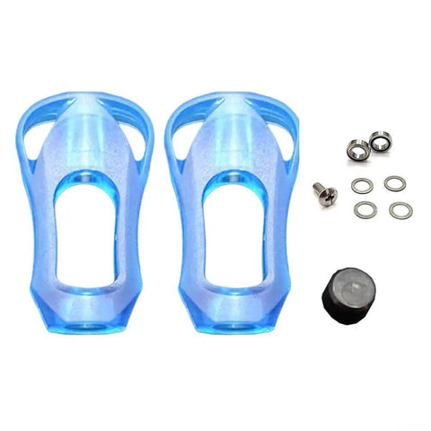Upgrade Your Baitcast Reels With These Kickass Acrylic Handle Knobs Featuring Super Smooth Ball Bearings And A Lightweight Design For That Next-Gen Fishing Adventure You Been Waiting For. Blue acrylic baitcast reel handle knobs set with bearings, screws, and washers