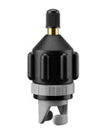 Inflatable Boat And Stand Up Paddle Board Pump Adapter For Schrader Valve No Fuss Universal Connector Black close-up