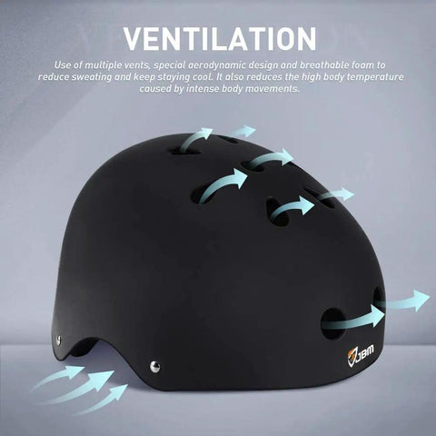 Ventilated helmet from Adult And Youth Skating Protective Gear Set With Helmet Knee Pads Elbow Pads And Wrist Guards For Inline Skating