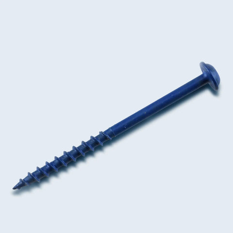 Blue-Kote Pocket-Hole Screw 2-1/2 Inch Weather Resistant Maxi-Loc Head Coarse Thread for Woodworking and Furniture Assembly