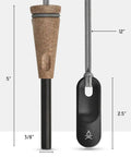 Survival Fire Starter Pro Ferro Rod With Wood Handle Three Eighths Inch Thick Fire Steel Up To 15,000 Strikes Striker And Lanyard