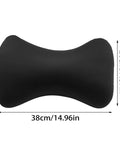 Comfy Microbead Roll Pillow 15 by 8 Inch Squishy Cushion for Neck and Back Support with dimensions in black