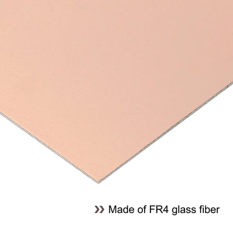 Double Sided FR4 Copper Clad PCB Boards 100 X 70 mm 0.8 mm Thick 10 Pack Prototyping Circuit Boards top view