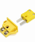 SeaISee 2-piece yellow K-type panel-mount thermocouple plug and socket pair