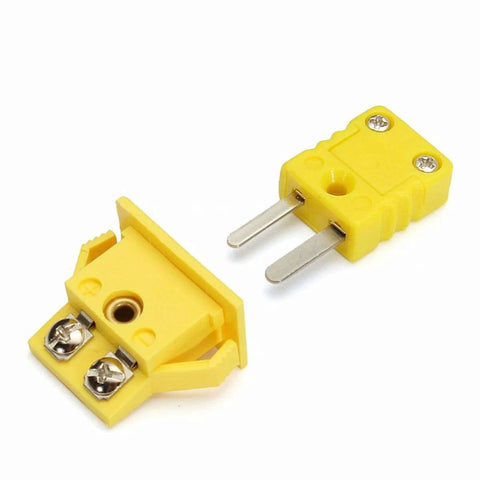 SeaISee 2-piece yellow K-type panel-mount thermocouple plug and socket pair