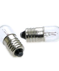 25 Pack E10 Mini Light Bulbs 6.3V 0.15A Incandescent Tungsten Filament Indicator Lamp For Flashlights And Small Tools Old Fashioned Warm Yellow Glow Durable And Easy Replacement, two E10 bulbs
