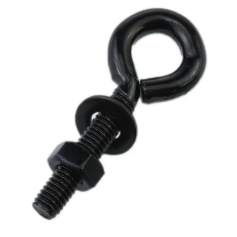 Beefy Heavy Duty Eye Bolts With Nuts And Washers 1/4 Inch By 1.18 Inch Lifting Ring Hooks close-up view