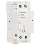 Workhorse 63 Amp Two Pole DIN Rail Mount Contactor With 110V AC Coil, 2NC Normally Closed, front view model BCT-63-02 HC1-63-02