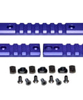 Picatinny Rail Section Kit Three Piece Set For MILSTD Style Mounts Purple Anodized Aluminum A6061 CNC Machined With Screws