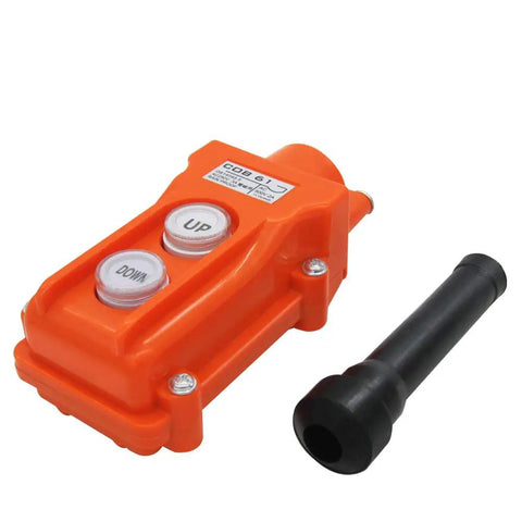 Orange rainproof up down switch control station for cranes and hoists pendant push button switch momentary weatherproof system