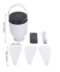 Dpofirs USB Rechargeable Ceiling Fan with LED Lamp, Remote Controlled with fan blades, remote, and USB cable.