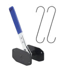 Brake Caliper Press Tool With 360 Degree Swing Ratchet Piston Spreader For Disc Brake Calipers displayed with caliper hangers
