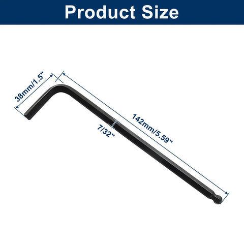 7/32 inch L shaped hex key from 10 Piece L Shaped Hex Key Set With Ball End For Bike And Furniture Repair Seven Thirty Second Inch Hex Size
