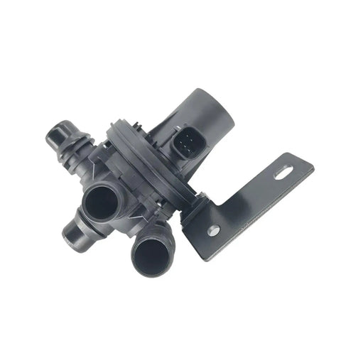 Coolant Control Valve And Radiator Auxiliary Pump For Chevy Volt 2011 To 2015 And Cadillac Elr No Stress Swap showing black alloy design.