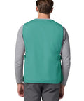 Heavy Duty Cobbler Apron 3 Pack For Men And Women In Bold Surgical Green, showing back view with adjustable ties.