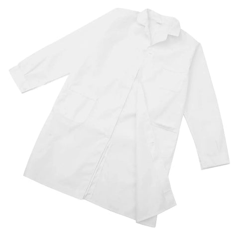 White Lab Coat For Professionals Unisex Long Sleeve Medical Coat With Easy Care Fabric Durable Breathable Uniform