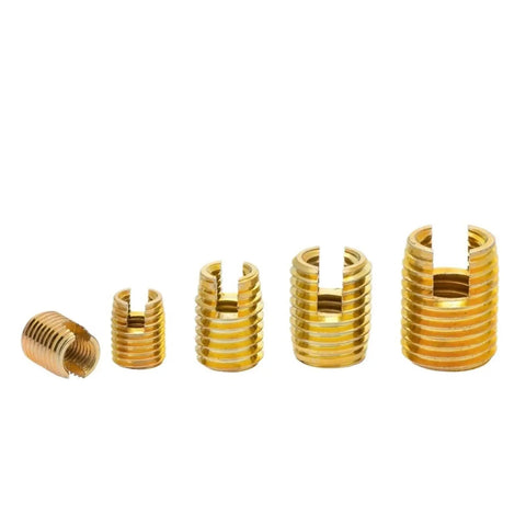 Heavy Duty Stainless Steel Self Tapping Threaded Insert Repair Kit For Stripped Screws Slotted Design sizes M2 to M16 shown