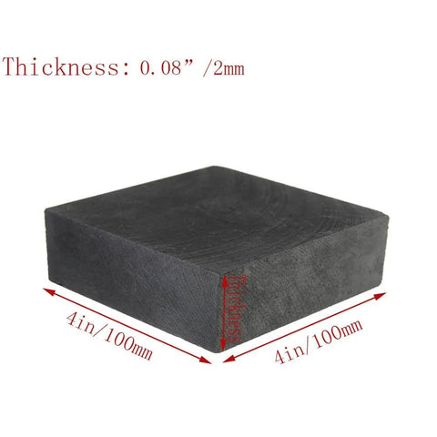 High Purity Graphite Plates For EDM And Electrolysis 4 by 4 inch 0.08 inch thickness block