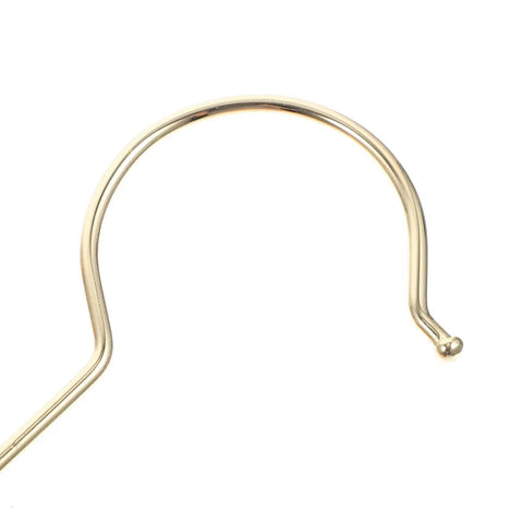 Close-up of a gold hook from the Foldable Scarf Organizer Rack With 18 Slots For Closet Storage And Necktie Display.