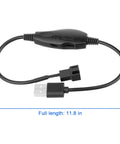 2 Pack USB 5V To 12V 4 Pin Fan Speed Controller For PC Cooling Fans, 11.8 inch cable with USB and 4-pin connectors, black