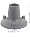 Heavy Duty Rubber Suction Cup Floor Pads For Toilet Grab Bars And Shower Seats With Badass Waterproof Foam Grip, gray plastic base measuring 9.5cm diameter.