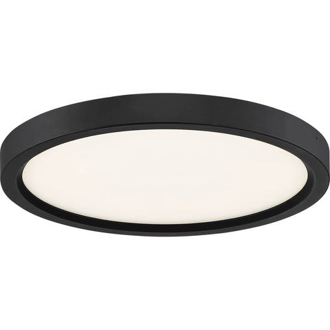 Outskirt Modern Lit Flush Mount Ceiling Light LED 15 Watts One Light Oil Rubbed Bronze Fixture with minimalist design