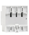 Heavy Duty Shop Grade 4 Pole Residual Current Circuit Breaker With 40 Amp Load Rating And 300 Milliamp Ground Fault Protection For Reliable Home Panel Installations AC 230 Volts, white four pole design.