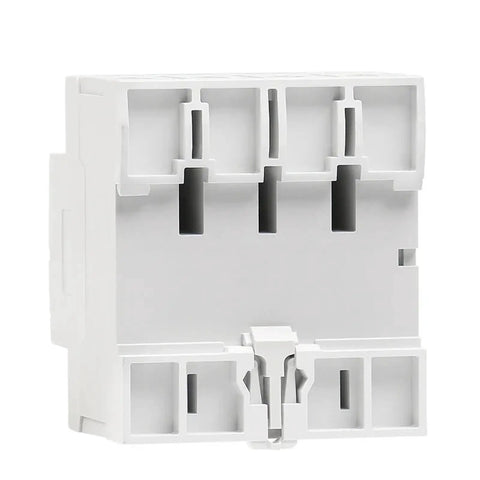 Heavy Duty Shop Grade 4 Pole Residual Current Circuit Breaker With 40 Amp Load Rating And 300 Milliamp Ground Fault Protection For Reliable Home Panel Installations AC 230 Volts, white four pole design.
