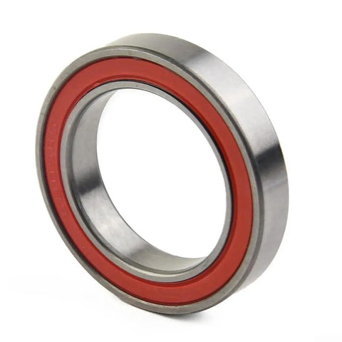 Ceramic Ball Bearing Bottom Bracket For Bikes 6805 25x37x7mm Steel Build with red seal, angled view