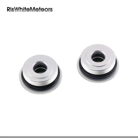 Two Pack Easy Bolt On Screw Trim Cylinder End Kit Replacement For Outboard 55-90HP Marine Grade Steel, OE Precise Fit To Stop Wobble, Leaks And Corrosion, Direct Fit, Saltwater Ready, two silver trim cylinder ends