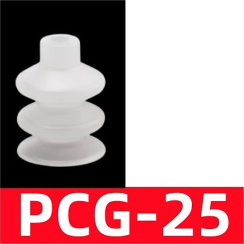 High Quality Single Pneumatic Vacuum Sucker With Three Layer PCG Rubber Nozzle For Industrial Manipulators And Auto Parts Handling, PCG-25 model.