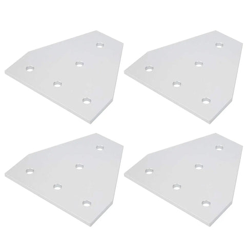 Four Five Hole T Shape Aluminum Joining Plates For Flexible Frame Building No Fuss Durable Aluminum Alloy Brackets With Adjustable Positioning