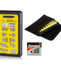 Multi Battery Tester For Quick No Fuss Battery Health Checks With Pulse Load Test Instantly Spot Weak Or Failing Cells No Setup Or Switches Perfect Tool For Battery Management And Accurate Cell Matching., compact plastic battery tester with case and AA battery
